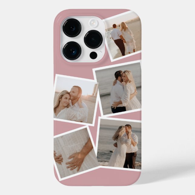 Minimal Photo Collage Iphone 14 Case (Back)