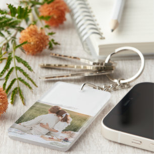 Minimal Photo Drive Safe I Love You Key Ring