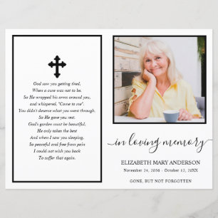 Minimal Photo Funeral Full Program