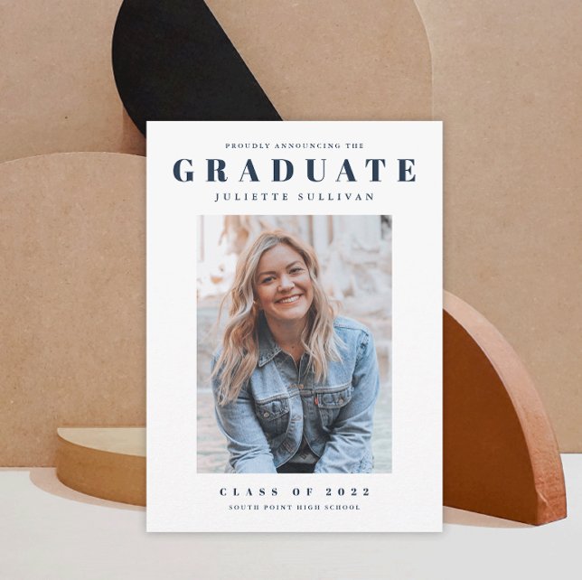 Minimal photo graduation party invitation (Creator Uploaded)