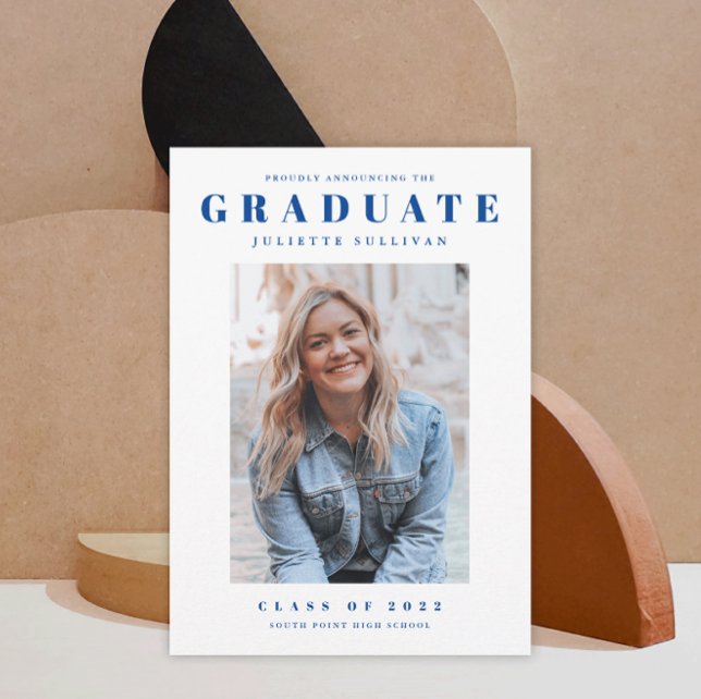 Minimal photo graduation party invitation (Creator Uploaded)