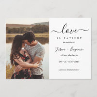 Minimal Photo Love Is Patient Wedding Postponement