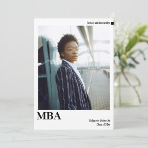 Minimal Photo MBA Graduation Announcement