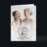 Minimal Photo Modern Birthday Daughter-in-law Card<br><div class="desc">This fully customizable birthday greeting card allows you to change and edit every element, including the background, photos, text, typography layout, and decorative details, giving complete creative freedom. Designed in a modern minimalist style, the front features a refined text-based composition that blends graceful calligraphy with clean serif fonts. The typography...</div>