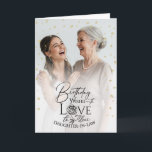 Minimal Photo Modern Birthday Daughter-in-law Card<br><div class="desc">This fully customizable birthday greeting card allows you to change and edit every element, including the background, photos, text, typography layout, and decorative details, giving complete creative freedom. Designed in a modern minimalist style, the front features a refined text-based composition that blends graceful calligraphy with clean serif fonts. The typography...</div>