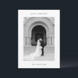 Minimal Photo Modern Christmas Holiday Card<br><div class="desc">Modern Christmas card featuring a simple and minimal design with "merry christmas" above your photo and your names below.</div>