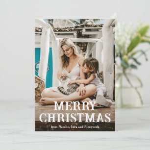 Minimal Photo Modern Christmas Holiday Card