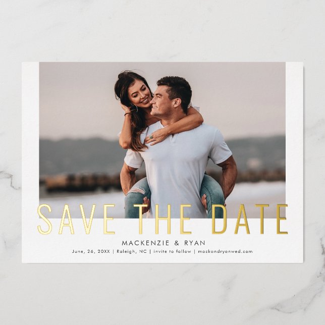 Minimal Photo Save the Date (Front)