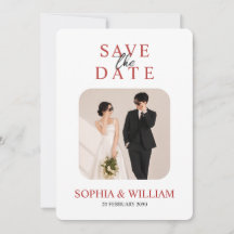 Minimal Photo Save the Date Card