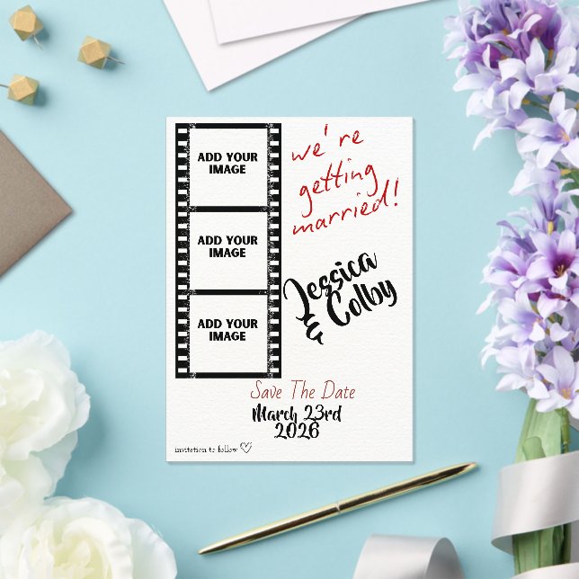 Minimal Photo Save the Date Custom Modern Acrylic Invitations (Insitu (Wedding))