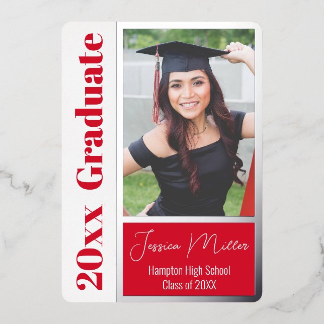 Minimal Photo Template Graduation Party (Front)