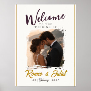 Minimal Photo Wedding Welcome Sign