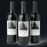 Minimal photo white black classic elegant save the wine label<br><div class="desc">For lovers like us</div>