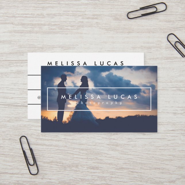 Minimal Photography Business Cards (Front/Back In Situ)