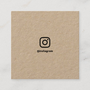 Minimal photography social media Instagram kraft Calling Card