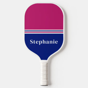 Minimal Pink Blue Pickleball Paddle