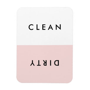 Minimal Pink Dishwasher Clean or Dirty Magnet