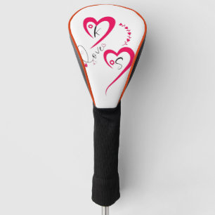 Minimal Pink Heart Love Golf Head Cover