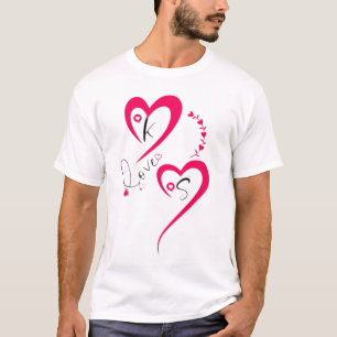 Minimal Pink Heart Love T-Shirt
