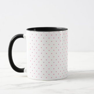 Minimal Pink Heart Pattern Mug