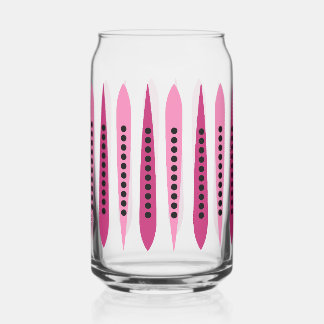 Minimal Pink Retro Inspired Can Glass