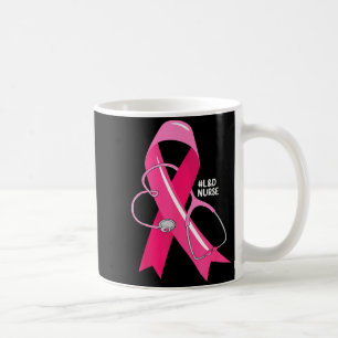 Minimal Pink Stethoscope Nurse Breast Cancer Coffee Mug