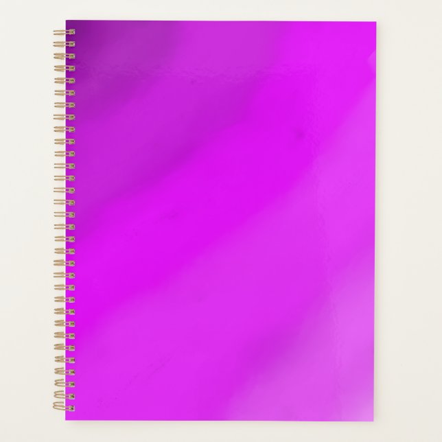 Minimal Pink to Purple Gradient Notebook  Planner (Front)