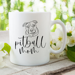 Minimal Pitbull Mum Coffee Mug
