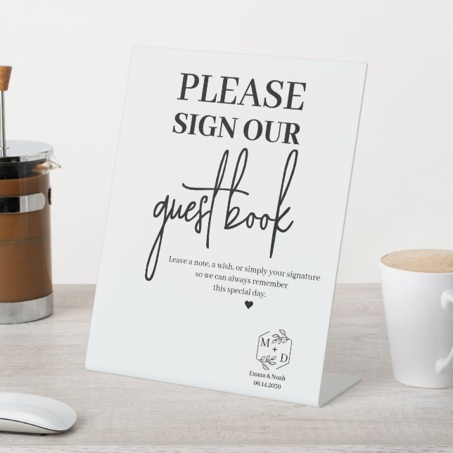 Minimal Please Sign Our Guest Book Wedding  (In SItu)