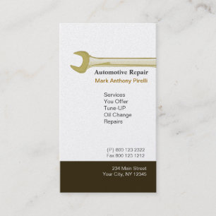 Minimal Plumber  Handyman Construction Mechanic Business Card