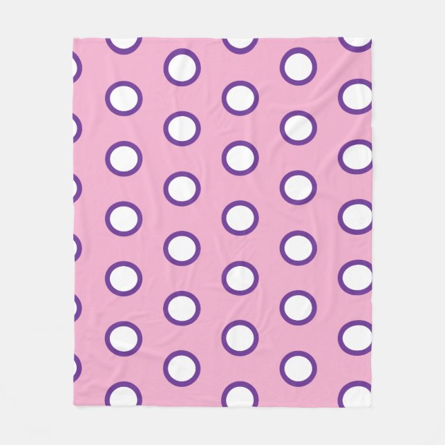 Minimal Polka Dot Fleece Blanket   (Front)