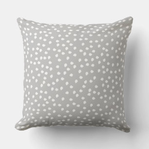Minimal Polka Dot Grey and White Pillowcase Cushion