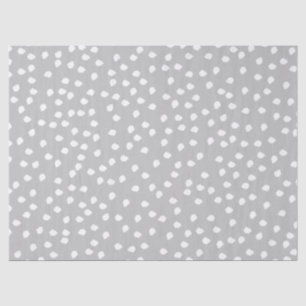 Minimal Polka Dot Grey and White Tissue Paper
