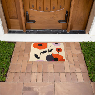 Minimal Poppy Bloom Doormat