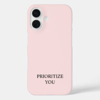 Minimal Prioritise You Quote Pastel Pink