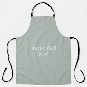 Minimal Prioritize You Quote Ash Colour Apron