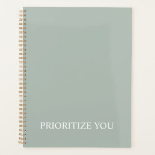 Minimal Prioritize You Quote Ash Colour Planner