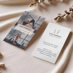 Minimal & Professional 2 Photo Fitness Trainer Business Card