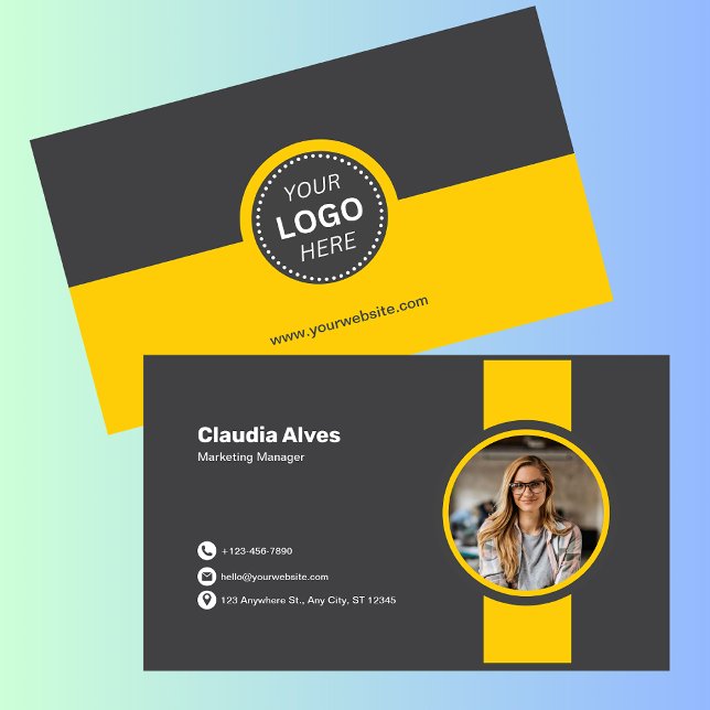 Minimal & Professional Business Photo Logo Card (Creator Uploaded)
