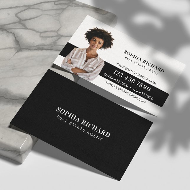 Minimal & Professional Business Photo Portrait Business Card (Creator Uploaded)