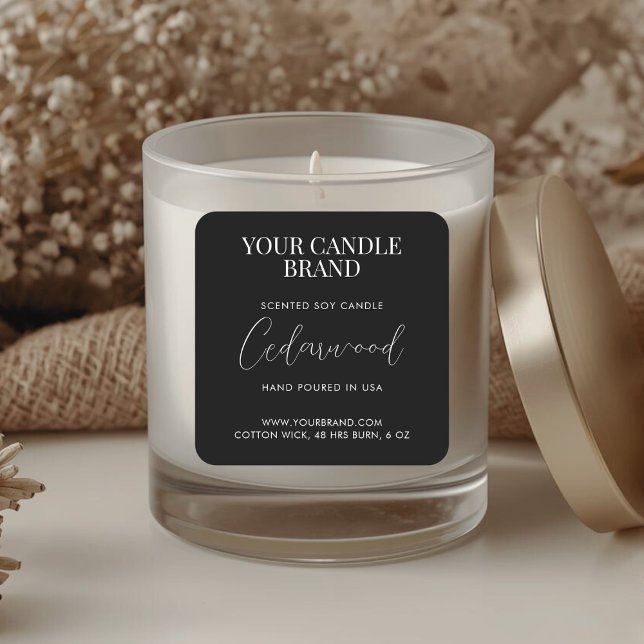 Minimal professional candle product label (Creator Uploaded)