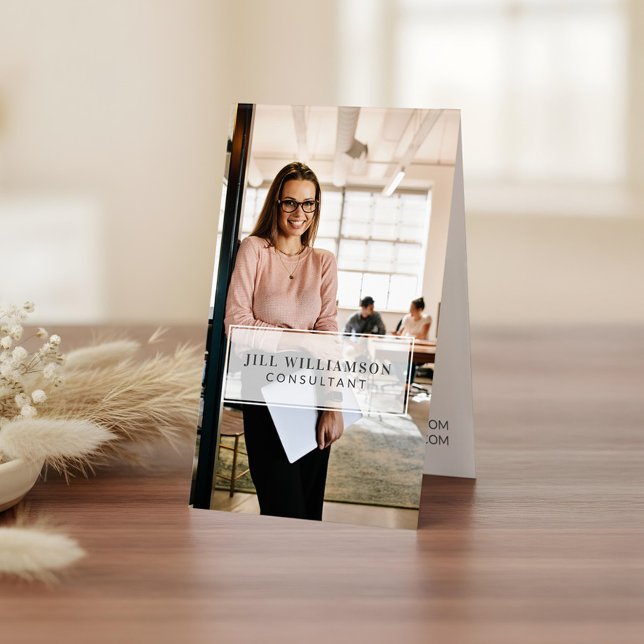 Minimal Professional Company Logo & Business Photo Business Card (Minimal Professional Company Logo & Business Photo Business Card)