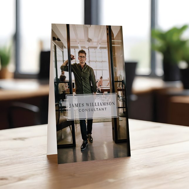 Minimal Professional Company Logo & Business Photo Business Card (Minimal Professional Company Logo & Business Photo Business Card)