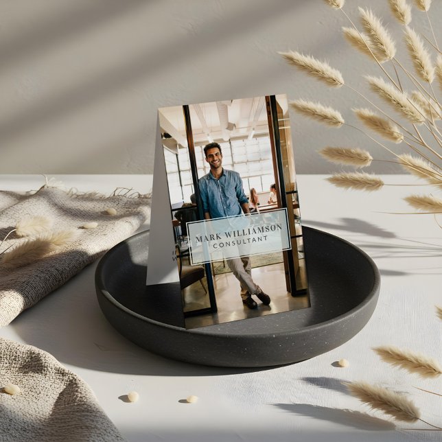 Minimal Professional Company Logo & Business Photo Business Card (Minimal Professional Company Logo & Business Photo Business Card)