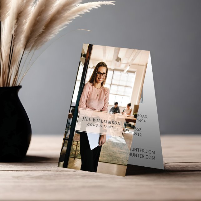 Minimal Professional Company Logo & Business Photo Card (Minimal Professional Company Logo & Business Photo Business Card)