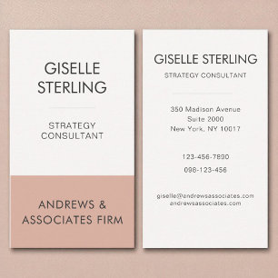 Minimal Professional Corporate Employee Modern Business Card