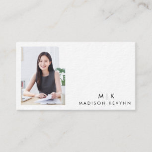 Minimal & Professional Employee Business Photo Card