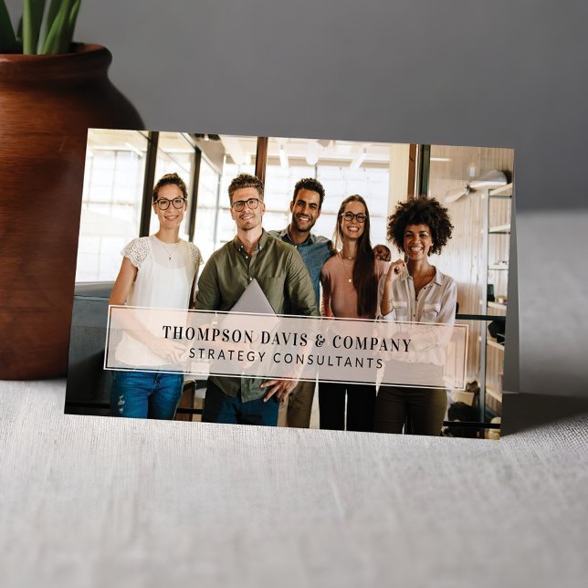 Minimal & Professional Employee Business Photo Card (Minimal & Professional Employee Business Photo Business Card)