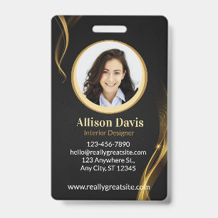 Minimal & Professional Employee Business Photo  ID Badge