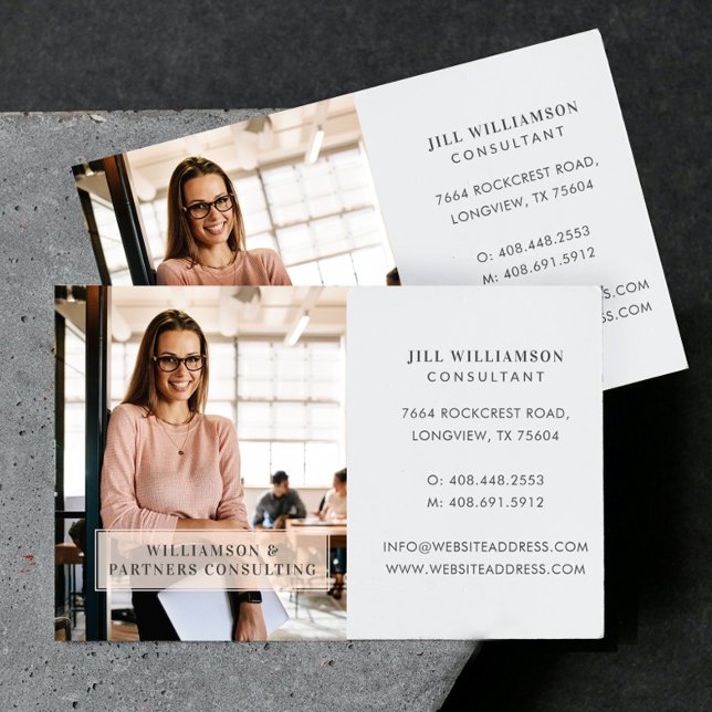 Minimal & Professional Employee Business Photo Magnetic Business Card (Minimal & Professional Employee Business Photo Business Card Magnet)